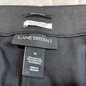 Lane Bryant The Ashley Modernist Collection Black Cropped Pants Size 28 Workwear